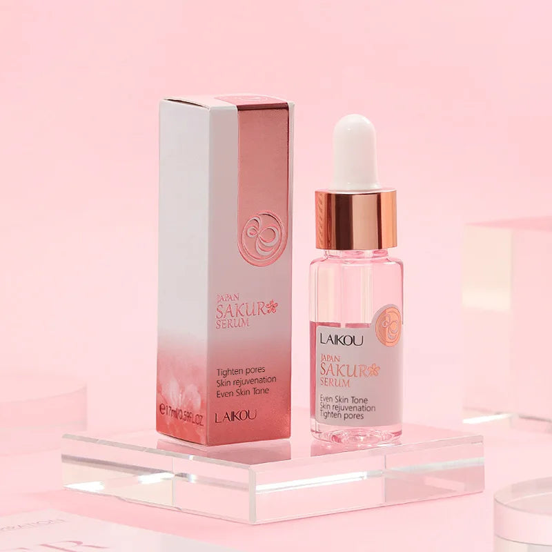 LAIKOU 17ML Japan Sakura Serum Vitamin C Nourish Essense Oil Control 24K Gold Serum Rose Blueberry Skin Care Smoothing Facecare