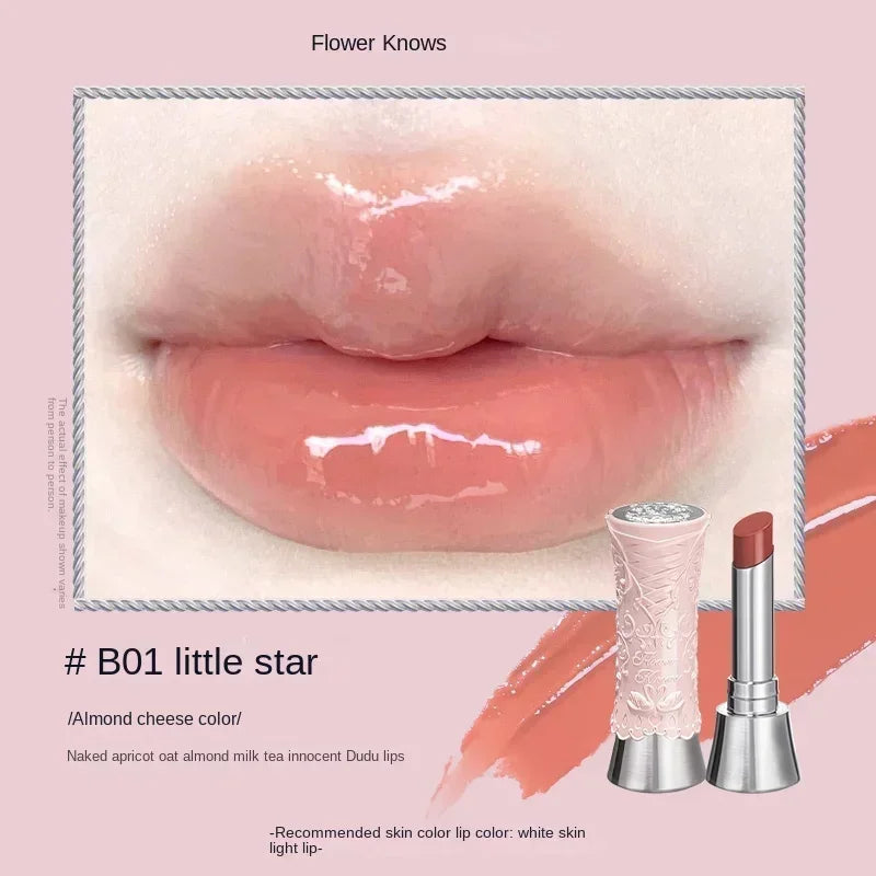 Flower Knows Swan Ballet Solid Lip Glaze Mirror Lipstick Vegan Profesional Lipgloss Moisturizing Korean Lip Stick
