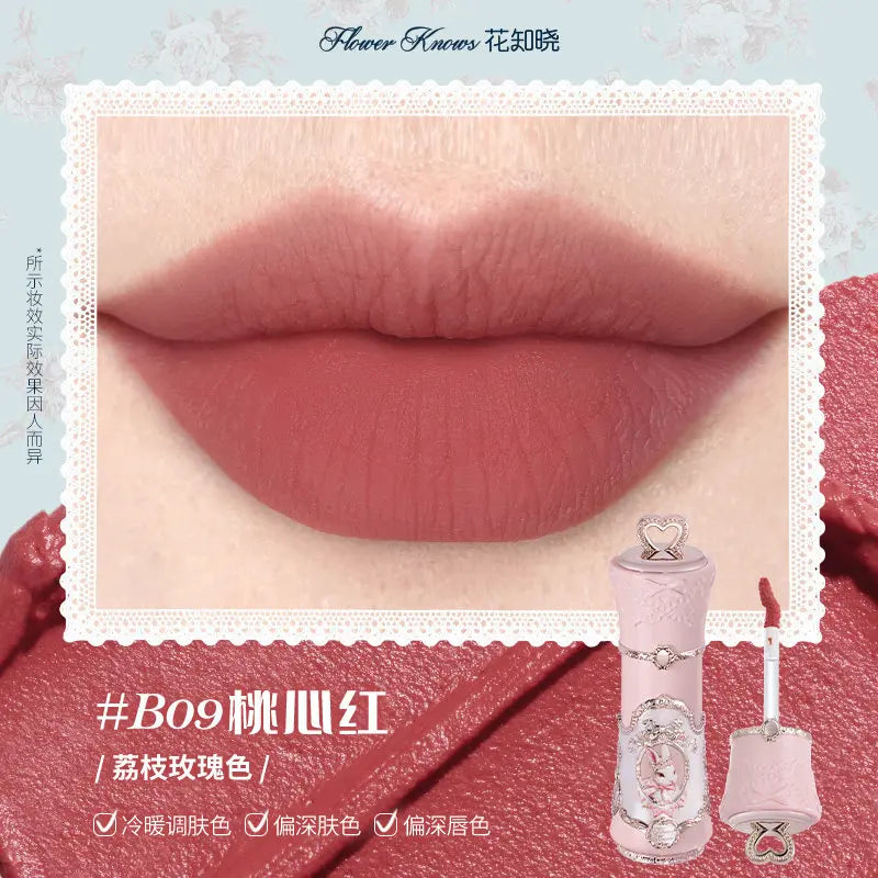 Flower Knows Snow Ballet Collection Perfume Satin Makeup Palette Blush Lip Duo Long Lasting Lip Color Romantic Balletcore Beauty