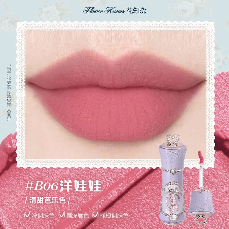 Flower Knows Snow Ballet Collection Perfume Satin Makeup Palette Blush Lip Duo Long Lasting Lip Color Romantic Balletcore Beauty
