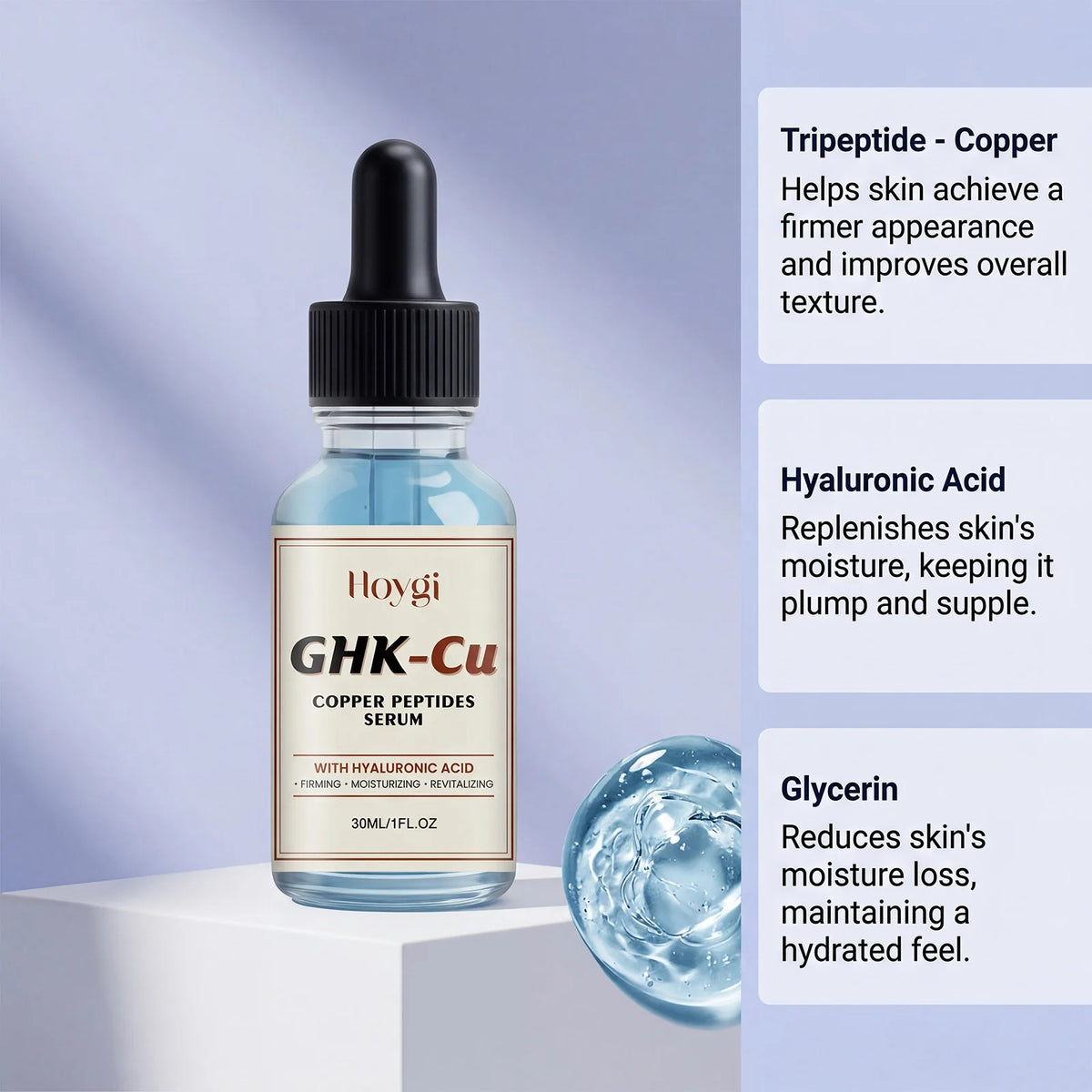 GHK-Cu Copper Peptide Skincare Anti Aging Face Cream GHK-Cu Serum For Lifting Firming Smoothing Glowing Skincare Korean Beauty