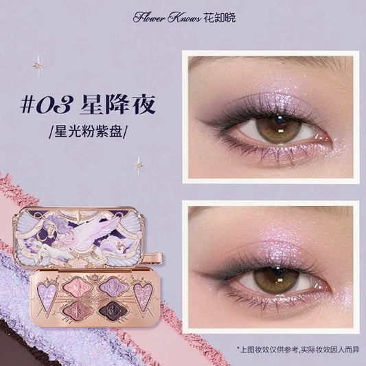 Flower Knows Violet Eye Shadow Strawberry Rococo Series Five-Color Eyeshadow Palette G01 Starmoon Strawberry 0.21OZ./6G