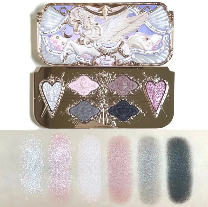 Flower Knows SWEETIE BEAR COLLECTION 6-Color Eye Shadow Palette Makeup Long Lasting Matte Shimmer Finish Eyeshadow Powder