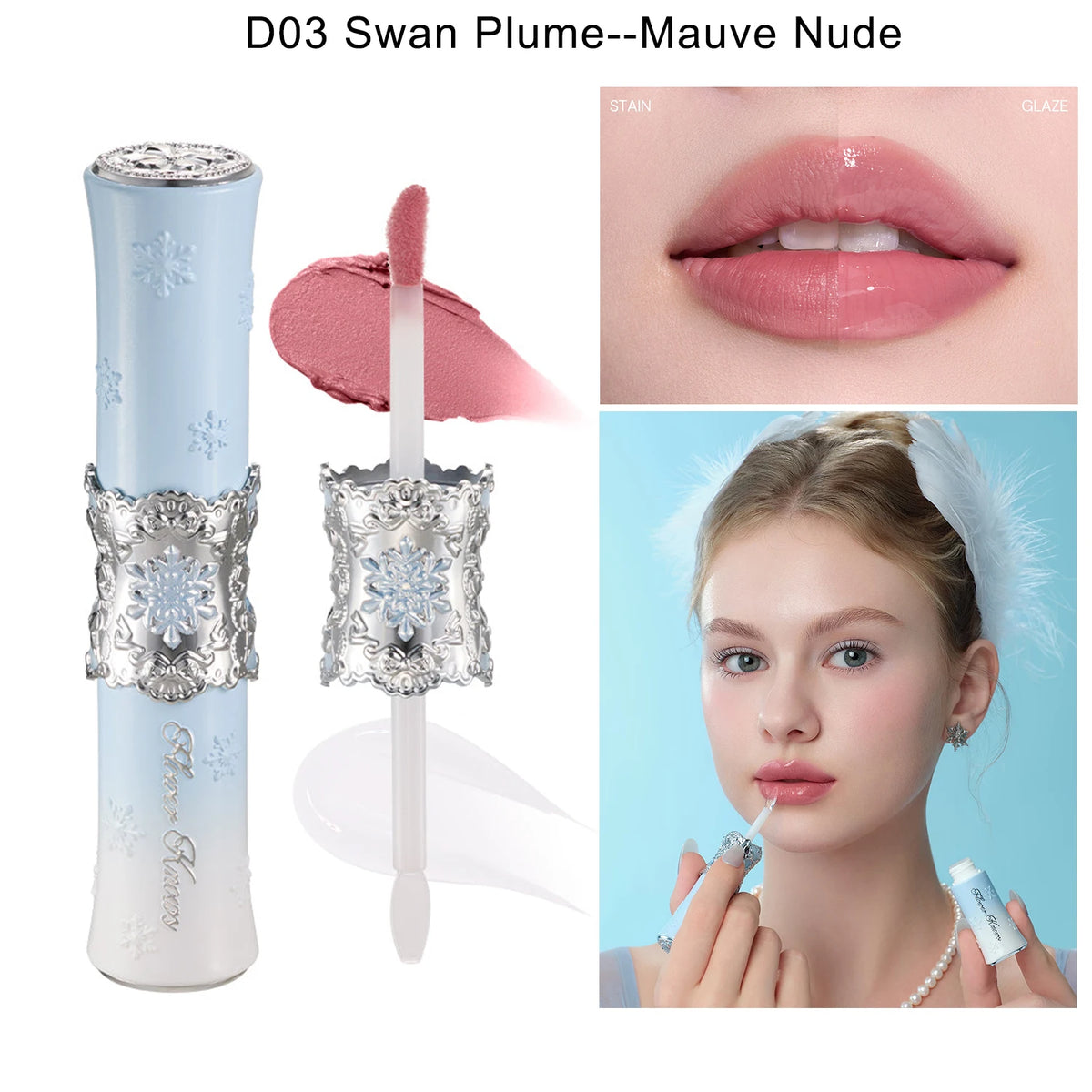 Flower Knows Snow Ballet Collection Perfume Satin Makeup Palette Blush Lip Duo Long Lasting Lip Color Romantic Balletcore Beauty