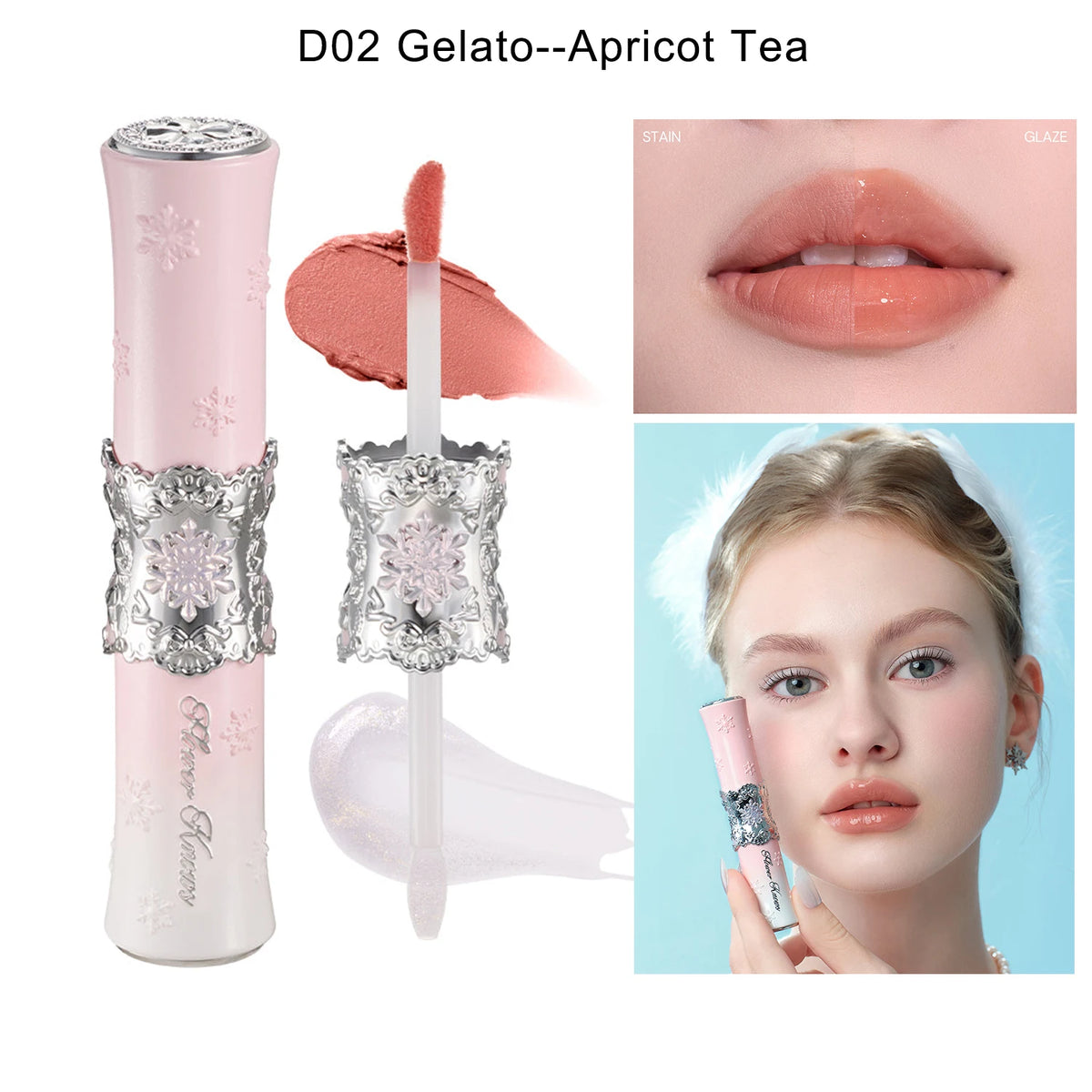 Flower Knows Snow Ballet Collection Perfume Satin Makeup Palette Blush Lip Duo Long Lasting Lip Color Romantic Balletcore Beauty